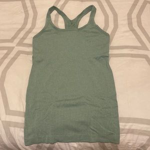 lululemon ebb to street tank in mint green, size 4